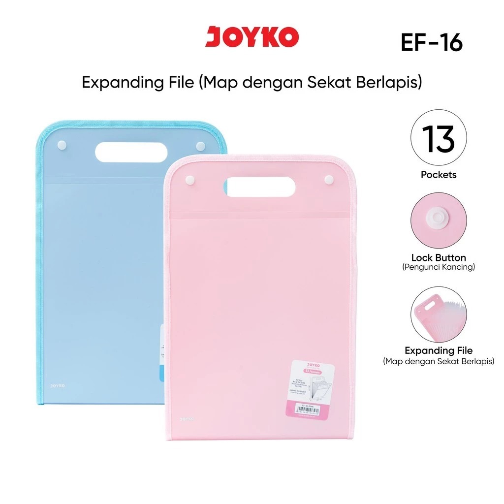 

Joyko Expanding File EF-16 Map Harmonika / Map Sekat 13 Kantong Uk. Folio