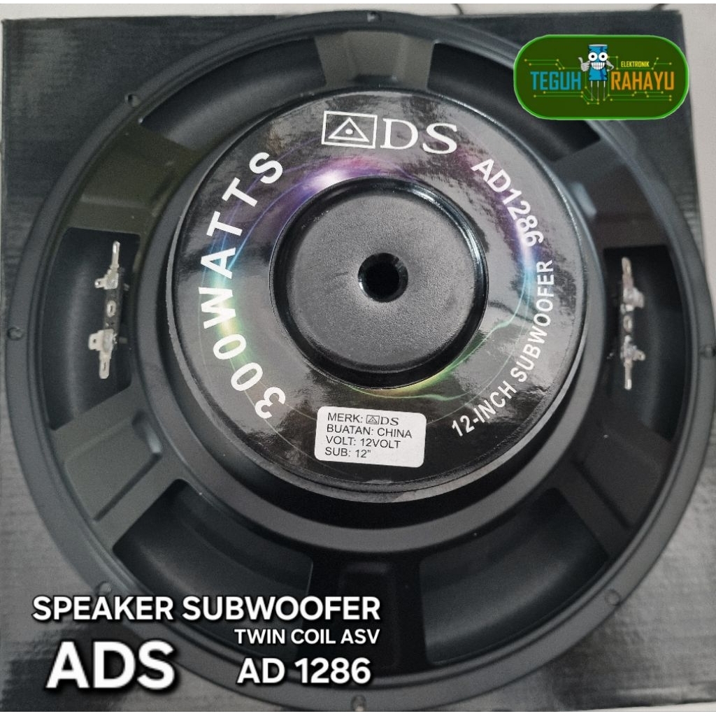SPEAKER SUBWOOFER ADS 12" AD-1286 / AD-1218 (TWIN COIL / DOUBLE COIL)