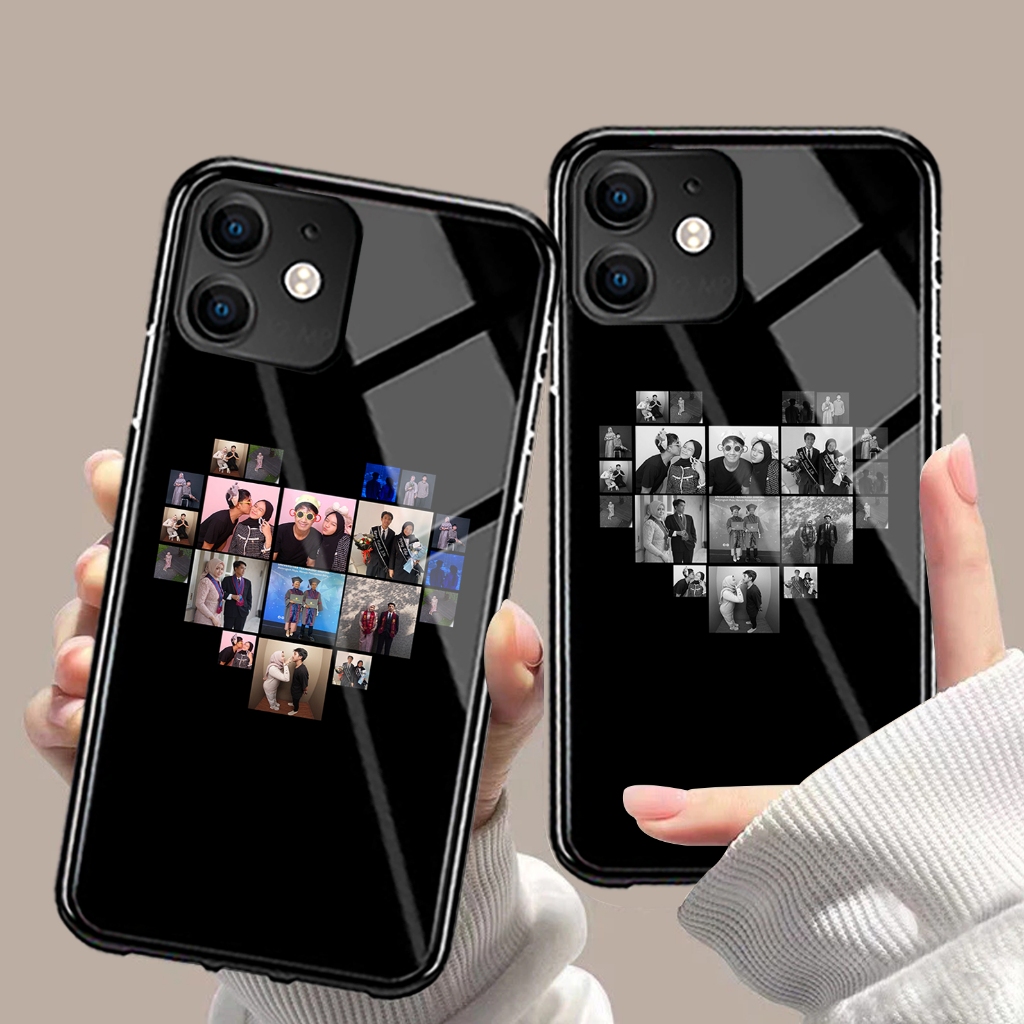 TERBARU CASE COUPLE CUSTOM 11 FOTO CUSTOM FOTO LOVE BERWARNA/HITAM PUTIH READY FOR ALL TYPE HP