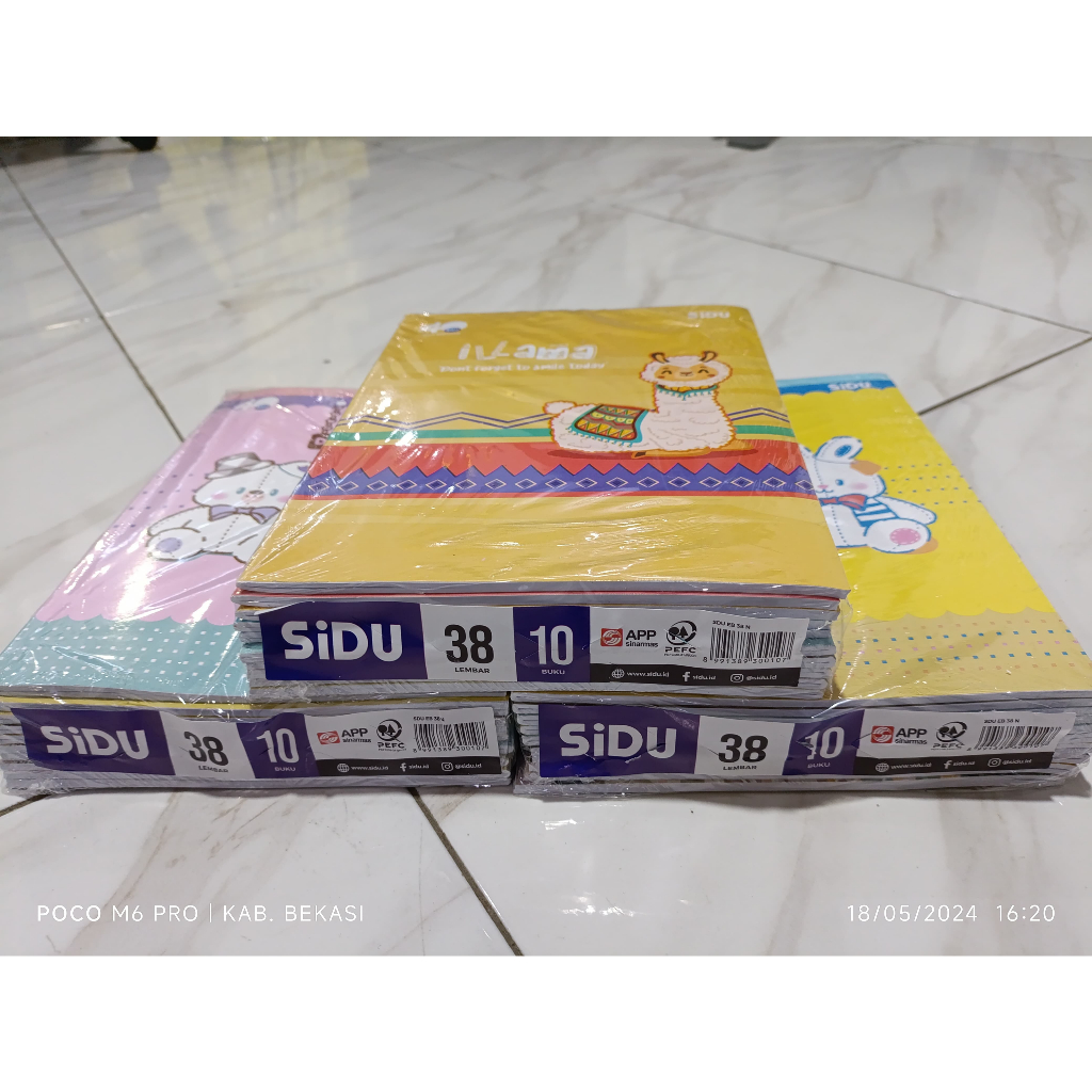 

SIDU Buku Tulis Sidu Isi 10 pcs 38 lembar