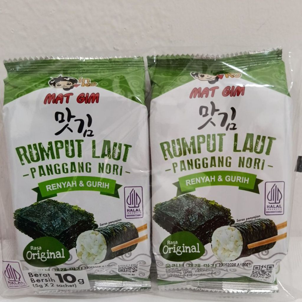 

Rumput Laut Panggang Nori Mat Gim isi 2pcs (10gr)