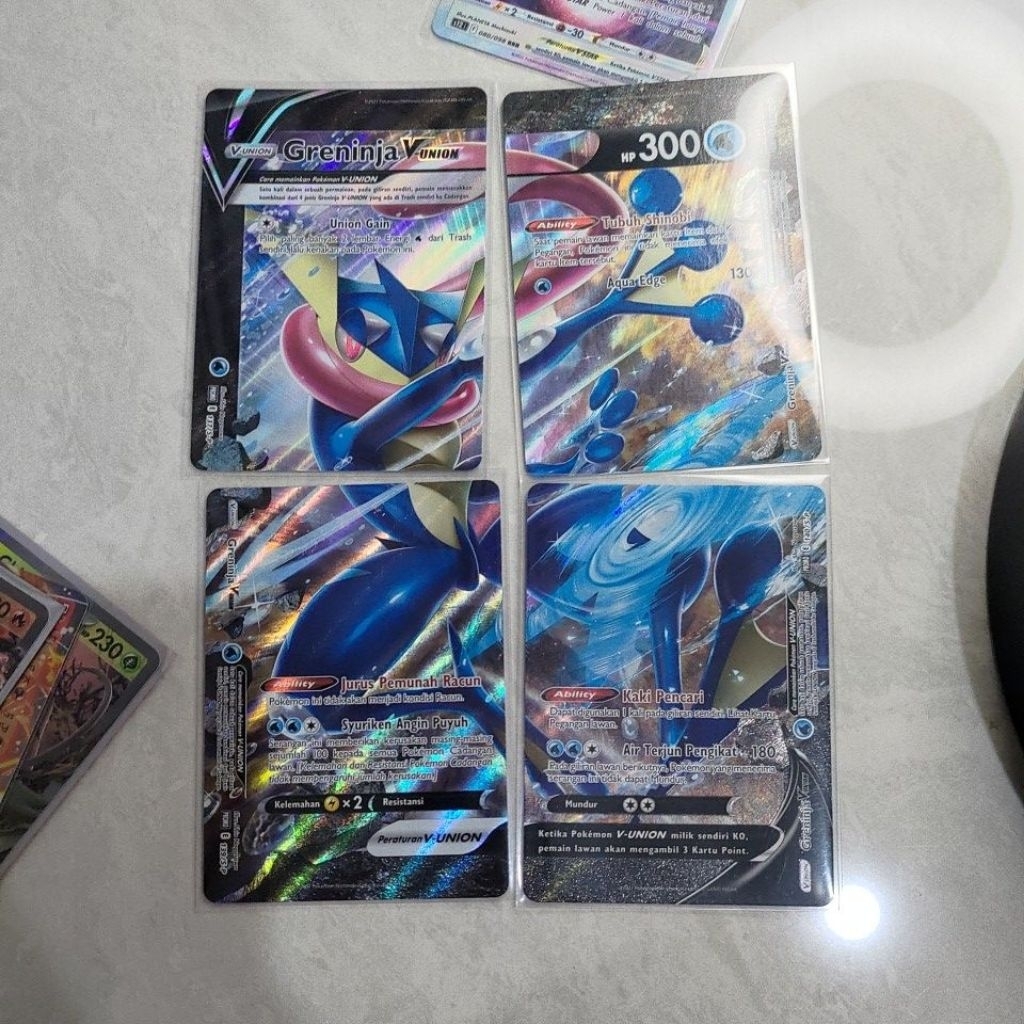 Kartu Pokemon Greninja V Union Satu Set lengkap Ori