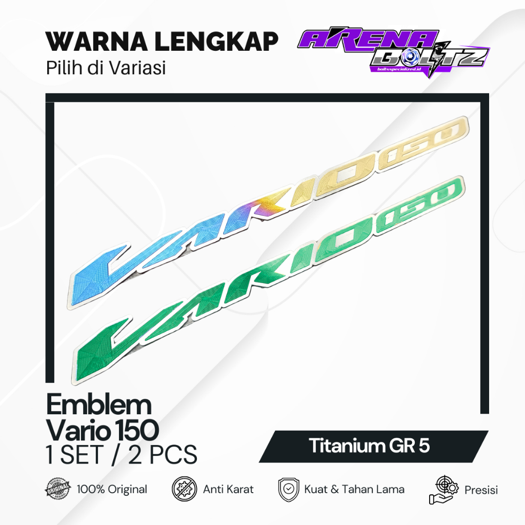 Emblem Titanium GR5 Body Vario 150 1 Set / 2 Pcs Original