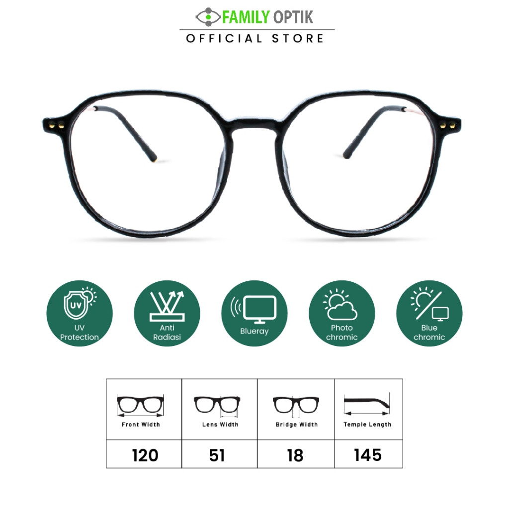 Family Optik - Frame Kacamata Blush On Joanna France 1397 Anti Radiasi Bluecromic Photocromic Minus 