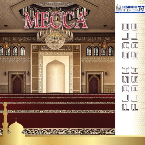 Karpet MASJID MECCA 02A MOTIF / TEBAT 8-10 CM / KARPET METERAN / KARPET SAJADAH MASJID.