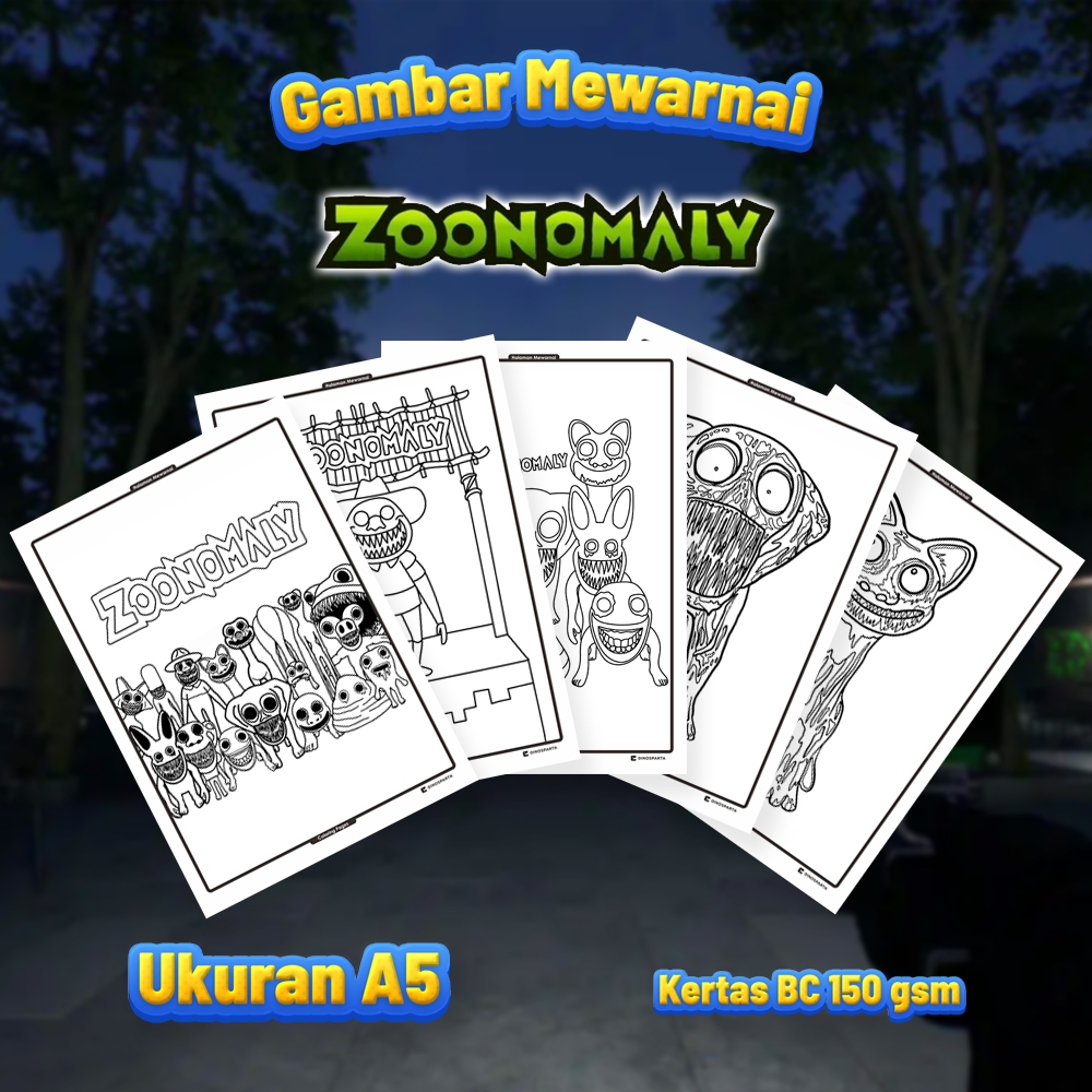 

Gambar Mewarnai ZOONOMALY Isi 20 Lembar Kertas BC Tebal