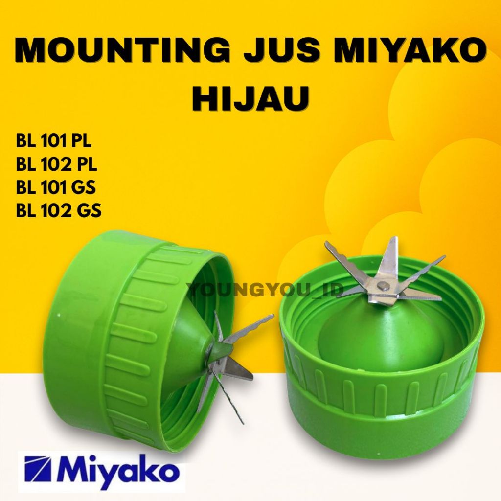 MONTING MIYAKO HIJAU BARU MATA PISAU 6 / MONTING JUS MIYAKO BARU 6 MATA PISAU