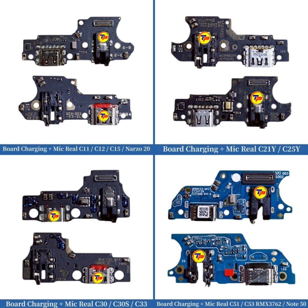 Papan Charger + Board Charging + Mic Realme C11 - C12 - C15 - C21Y - C25Y - C30 - C30S - C33 - C51 -