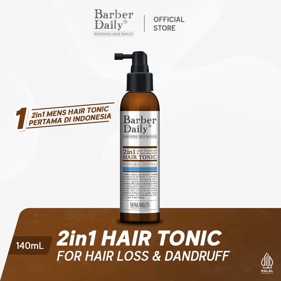 Makarizo Barber Daily 2 in 1 Hair Tonic 140 ml