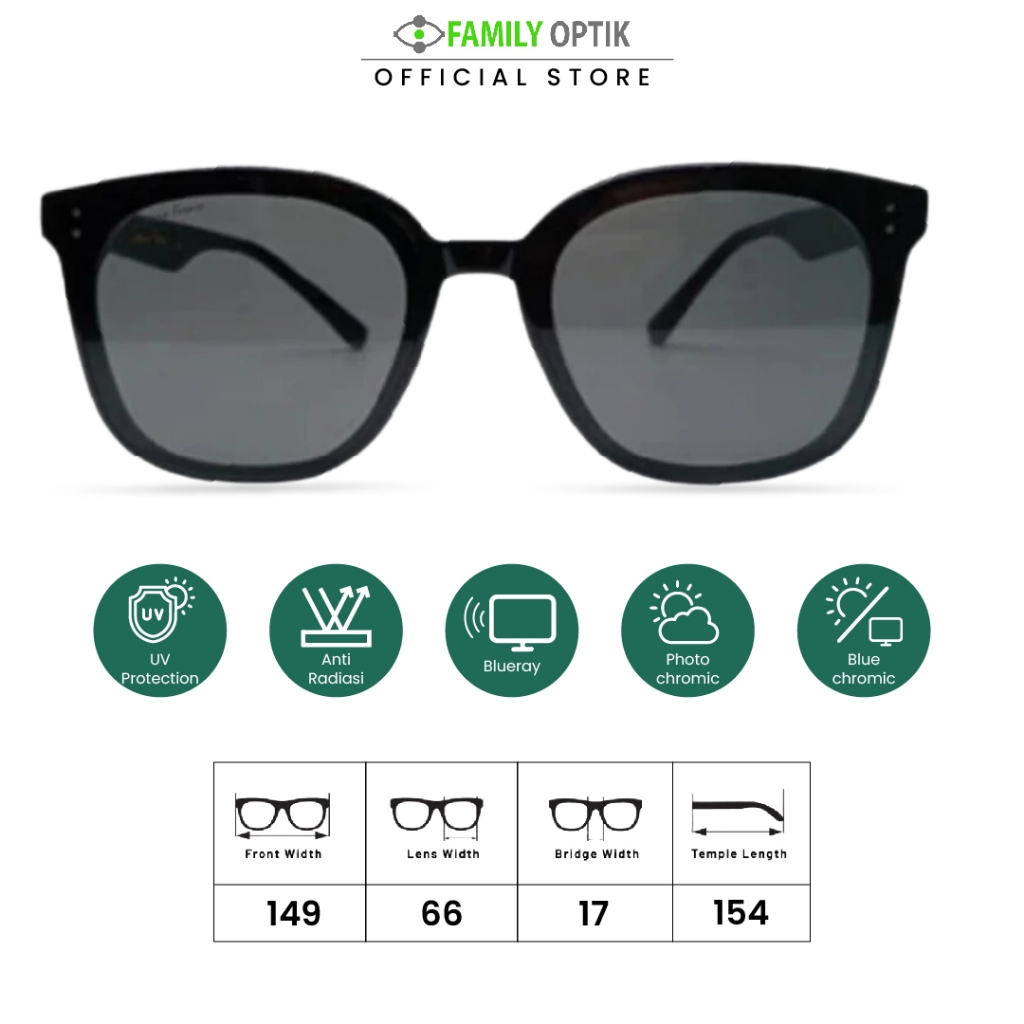 Kacamata Hitam Sunglasses - Joanna France (locell) - Pria Wanita Unisex anti uv