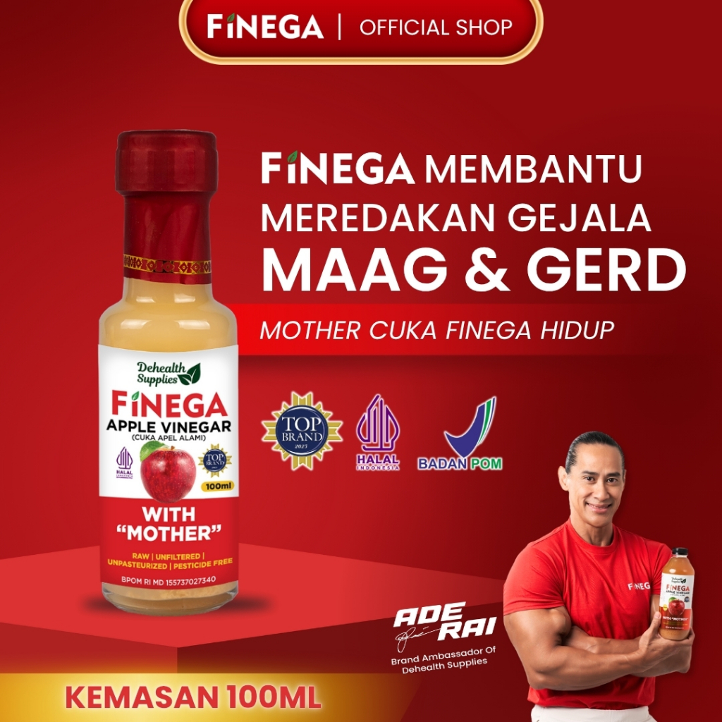 

Deheath Supplies FINEGA CUKA APEL 100ml ( Botol Kaca)