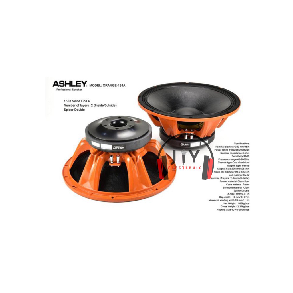 Speaker Ashley 15 inch Orange 154A Orange154A Orange-154A Speaker Komponen
