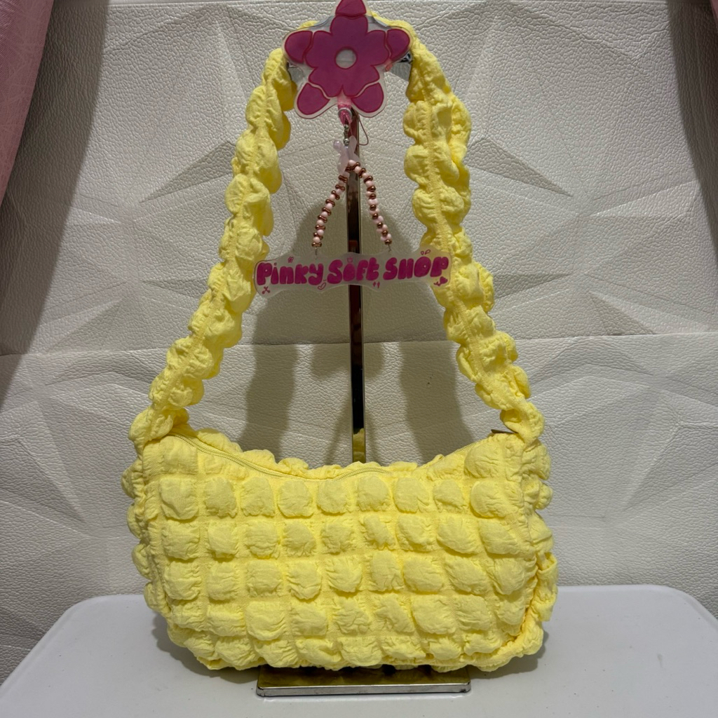 tas shoulder bag. tas ketek. tas wanita. kuning