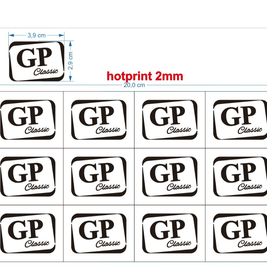 

12 pcs hotprint GP 2mm