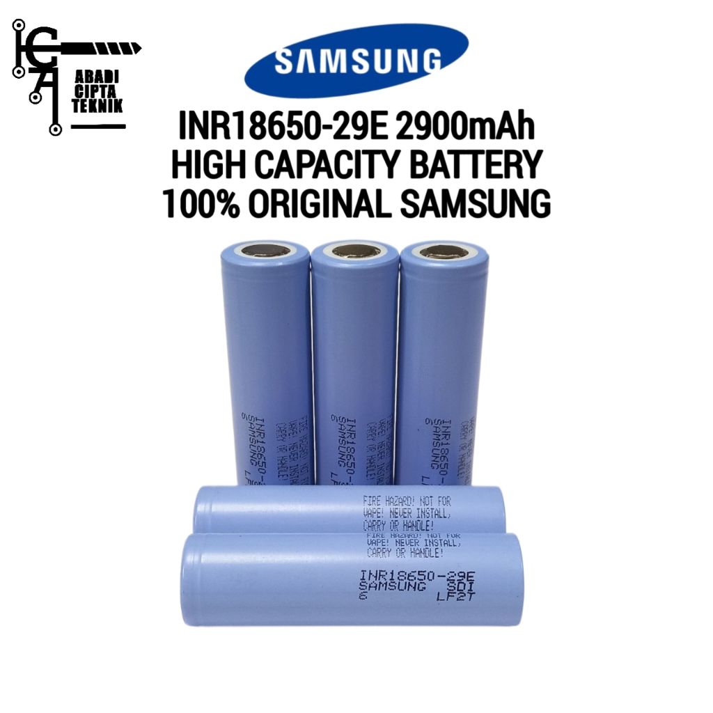 SAMSUNG INR18650-29E 2900mAh 8A ORIGINAL 18650 Battery Baterai