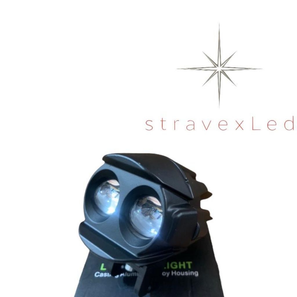 LAMPU TEMBAK 2 MATA PROJEKTOR PUTIH KUNING UNIVERSAL LAMPU TEMBAK 2 MATA SUPER TERANG