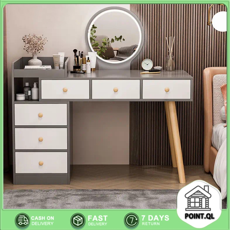 Meja Rias/ Meja Rias Minimalis / Meja Rias Kayu Meja/Kaca Bulat Meja Makeup /Meja Rias Scalable