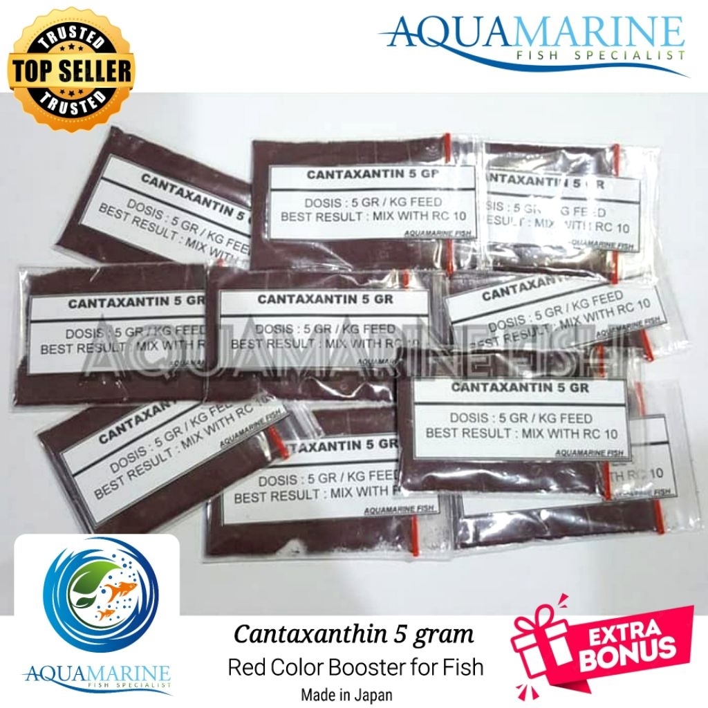 CANTAXANTHIN Carophyll Red Original Jepang Canthaxanthin Vitamin Pigmen Merah Ikan Koi Louhan Arwana