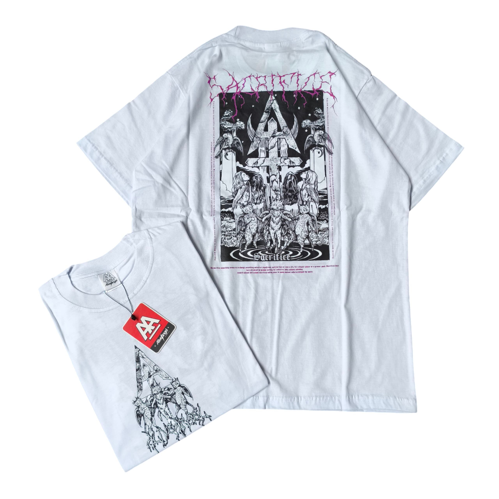 T-Shirt Metal Underground Sacrifice / Baju Kaos Distro Band Metal / T-shirt Satanic 666 Rock N Roll 