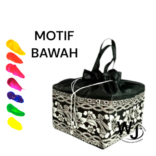 

Goodiebag tas hajatan serut motif bawah uk 22x22 isi 12pcs