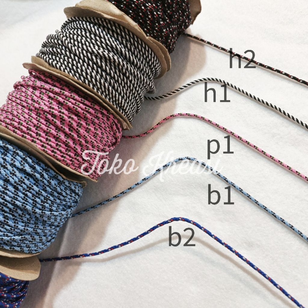 (Per meter) Tali prusik - tali paracord - tali gelang 2mm