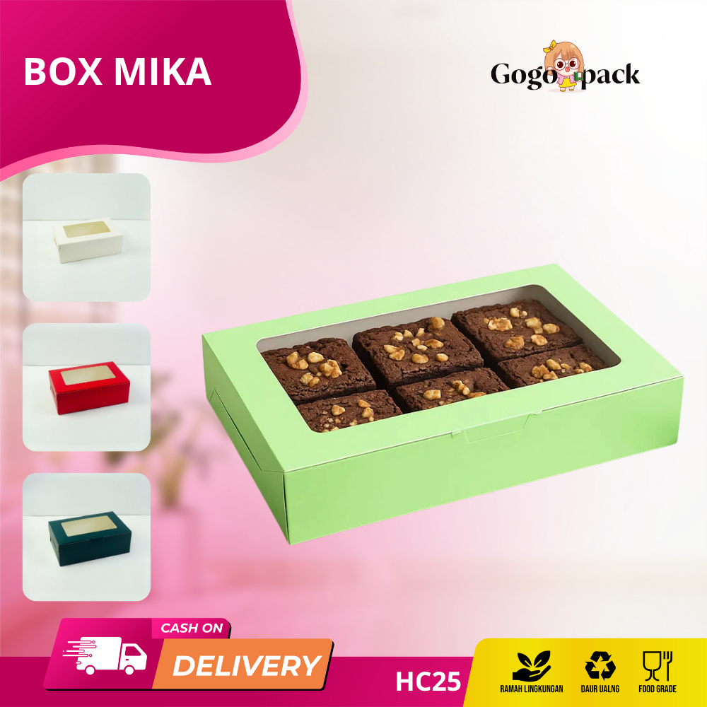 

Box Mika Ivory Tebal / Kotak Snack / Box Makanan / Kotak Kue / Kotak Nasi / Box Donat / Box Kue / Kotak Brownies / Box Brownies Mika / Box Spiku Kotak Kue Kotak Roll Cake Donut /Box Donut Dus Donat /Kotak Nasi Jendela Mika Box Kue HC25