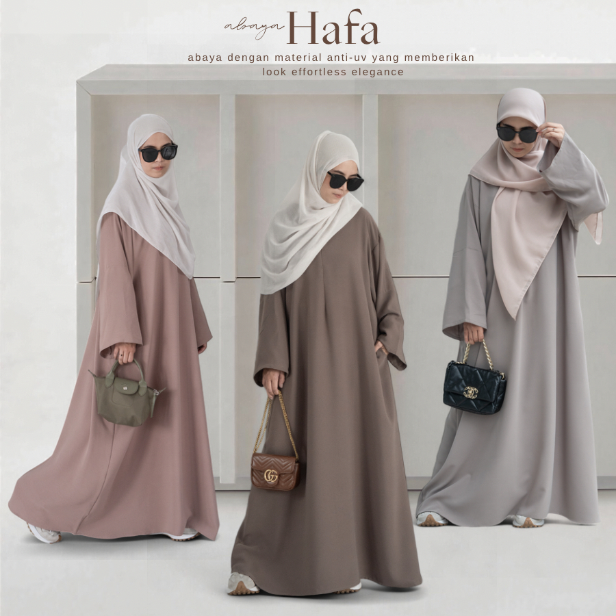 HAFA ABAYA ANTI UV GRANADA Warna Bagus Bahan Adem