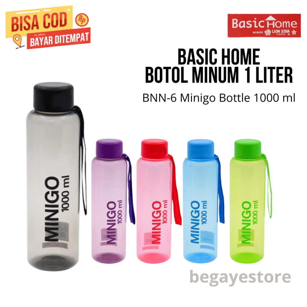 BNN-6 Minigo Bottle 1000 ml Basic Home Botol Minum 1 Liter Minigo