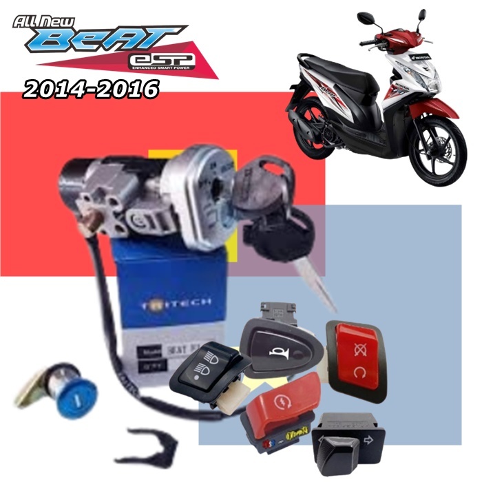 Paket Kunci kontak beat fi Kunci Kontak  2015-2016 Key Set BeAT  eSP Plus Saklar Set beat ISS