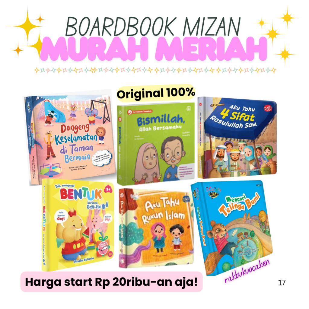 CLEARANCE SALE - Boarbook Mizan Untuk Balita HARGA OBRAL. HABISKAN