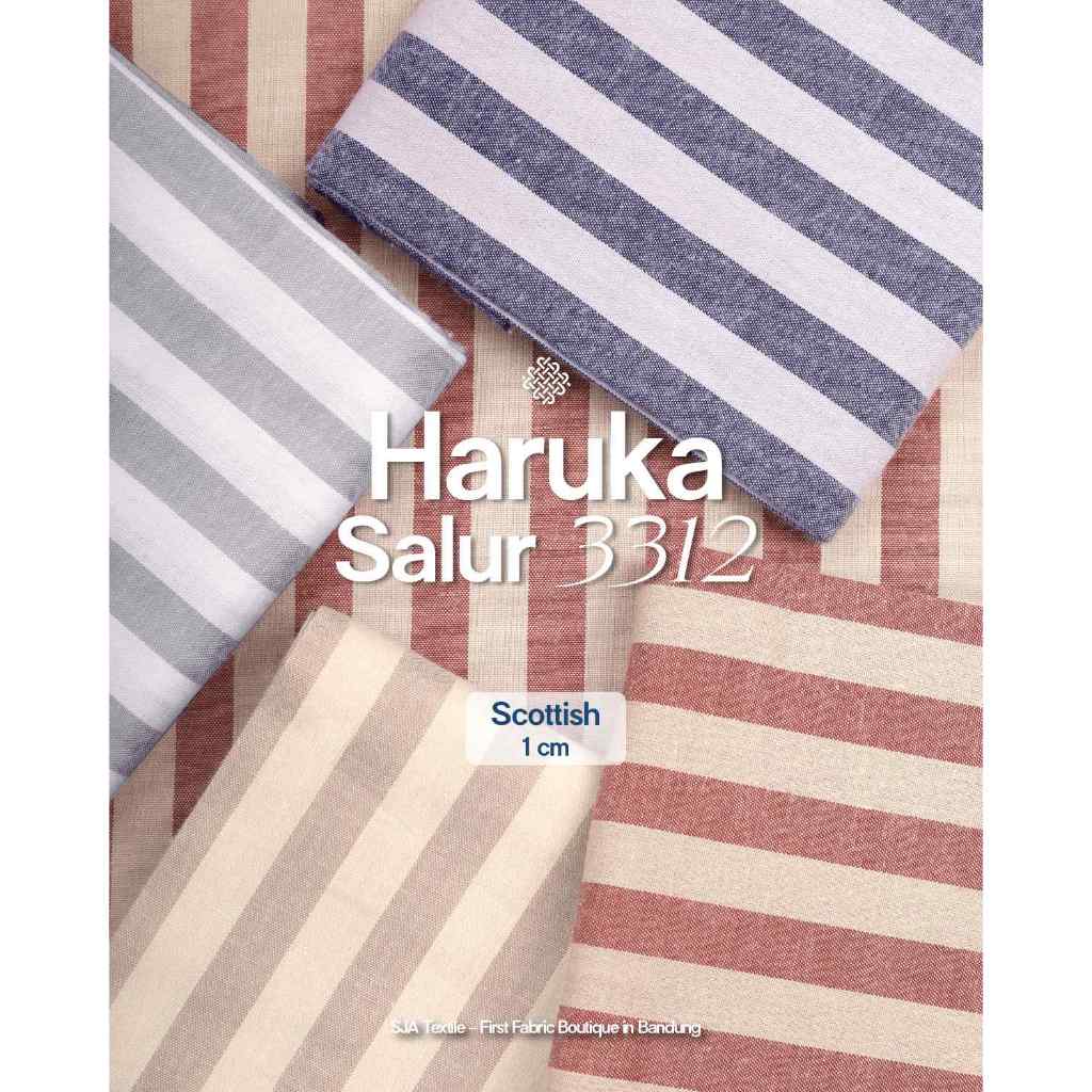 Haruka 3312 Scottish by SJA Textile - Kain Haruka Kotak Salur Bahan Kain Ecer Eceran Rollan Kain Kat