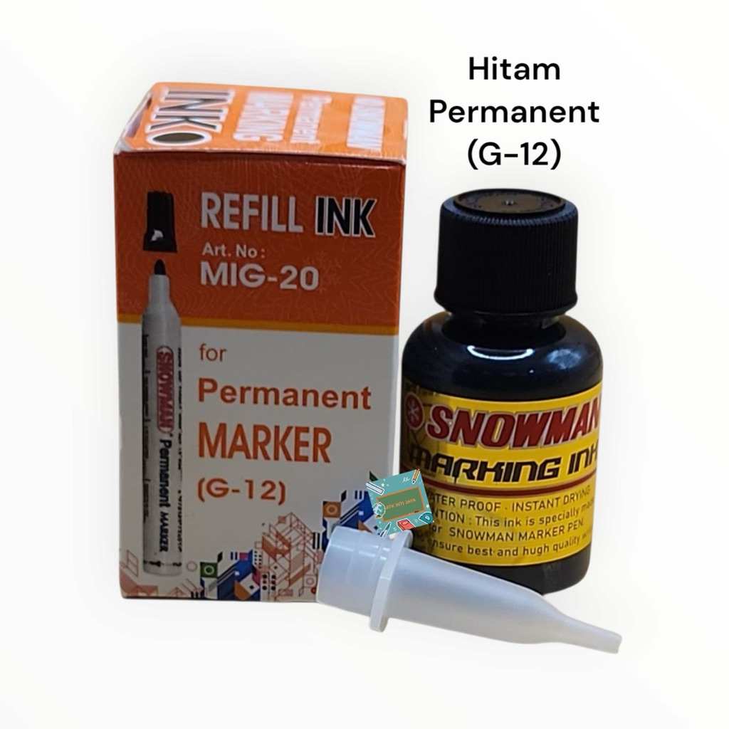 

Snowman Refill Tinta isi Ulang Spidol Permanent Marking INK Cod