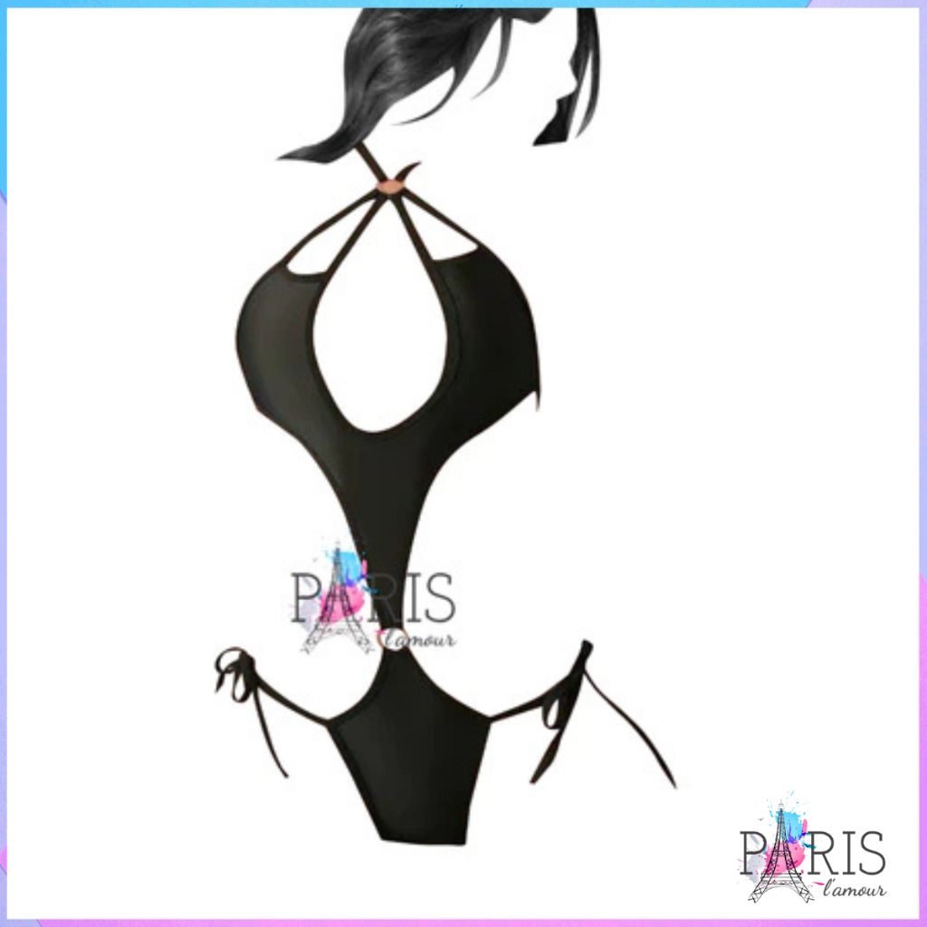 PARIS Baju Bodysuits Lingerie Sexy Press Badan Body Fit Wanita Dewasa Gaun Malam Gaya Japanase Jepan