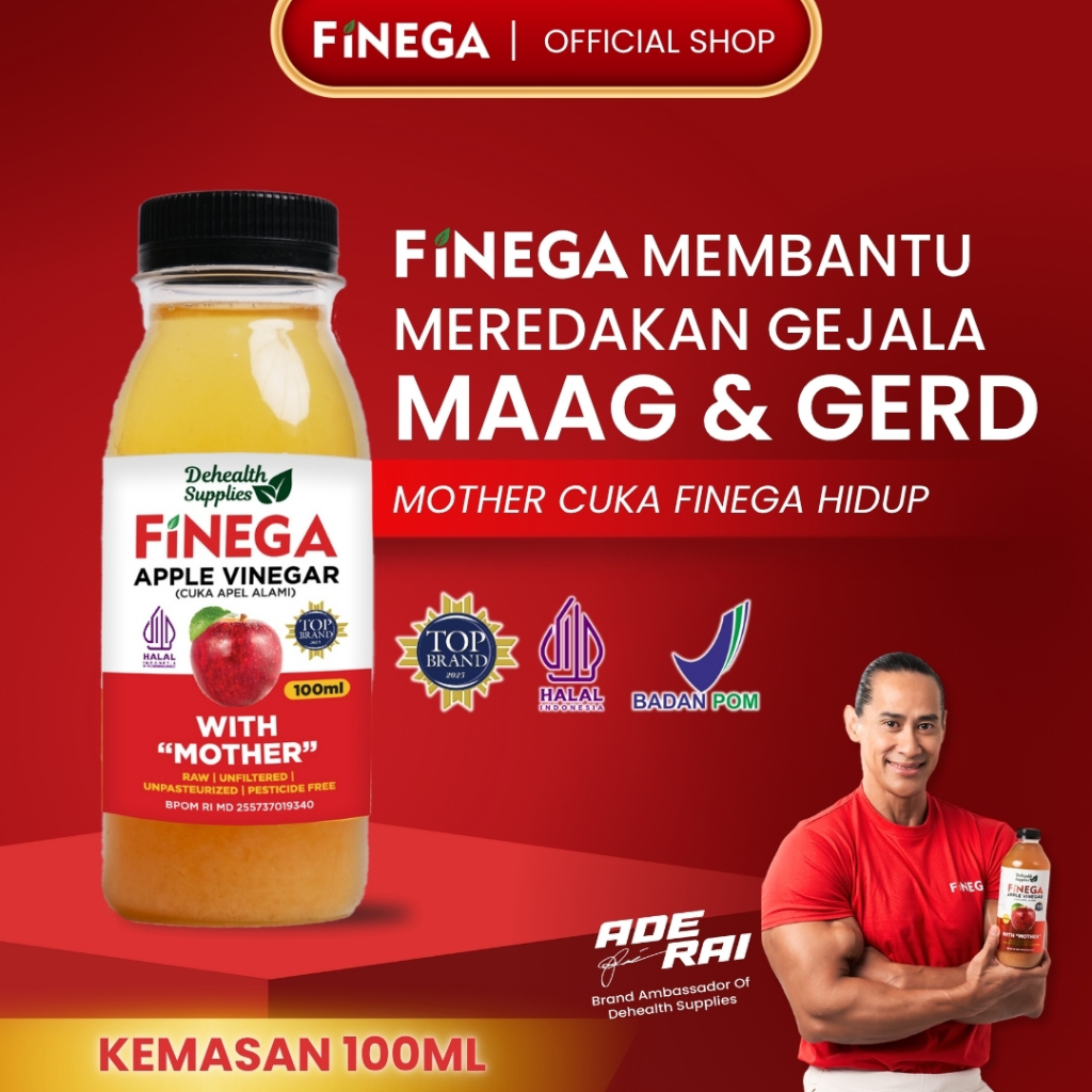 

Dehealth Supplies FINEGA CUKA APEL 100ml Kemasan Plastik