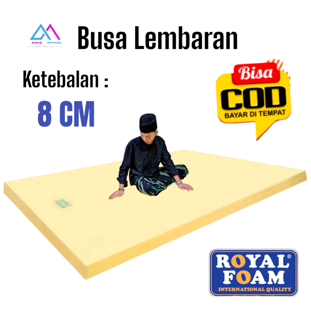 Busa Kasur Surpet Lembaran Tebal 8cm Ukuran 150x200 CM Super Empuk Lembut Tebal Busa Yellow Density 