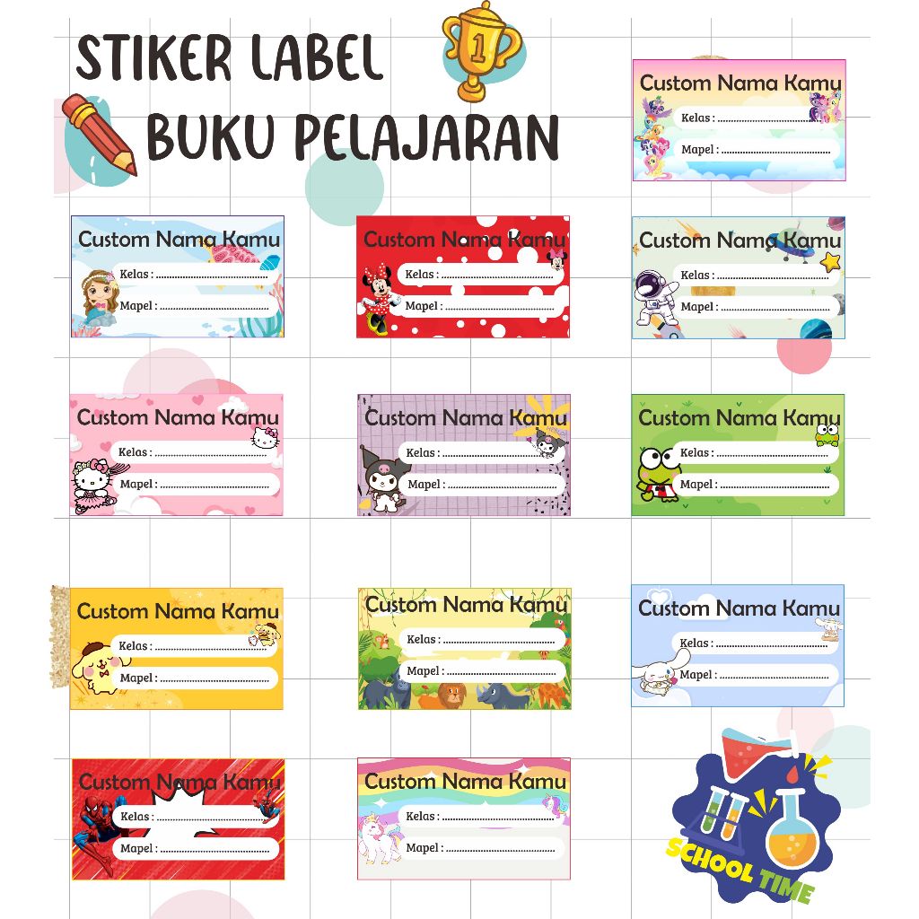 

Stiker Buku Pelajaran Anak / Stiker Mapel Sekolah / Stiker Buku Mata Pelajaran / Stiker Anak / Stiker Sekolah