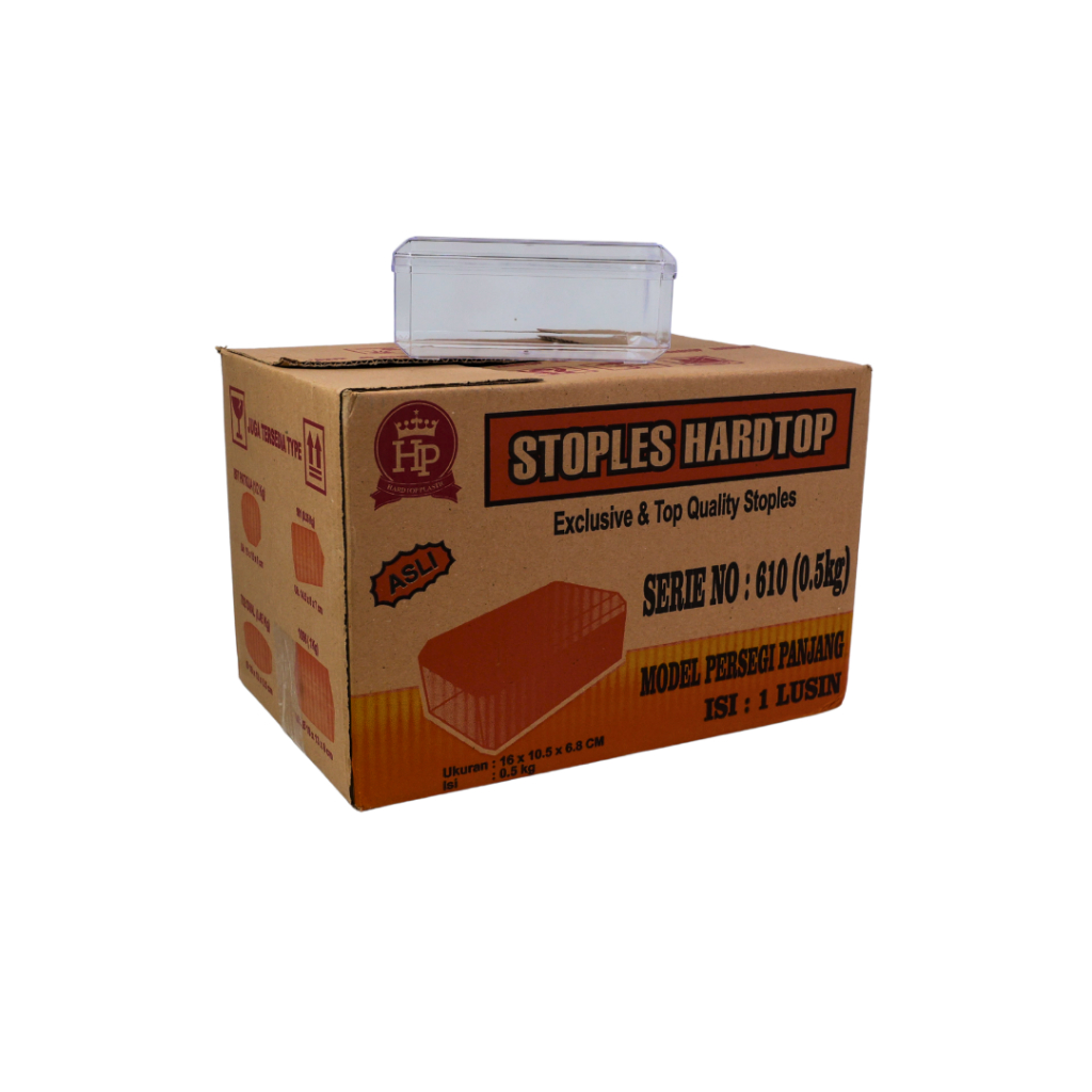 toples hardtop 610 segi panjang 500 gr