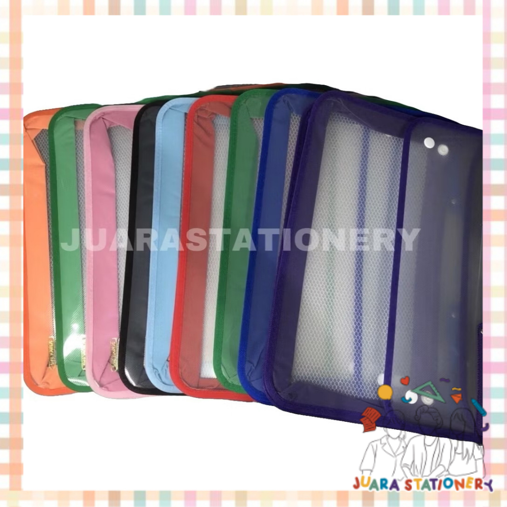 

(613) JUARASTATIONERY Map Kancing Jala BIG 7010 / Tas School Bag Folio Brief Bag Mika Transparan