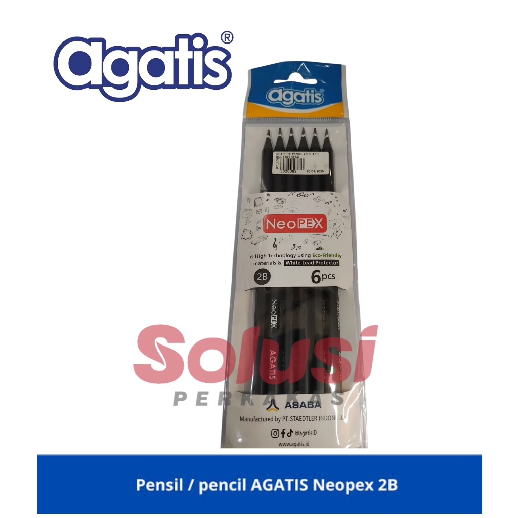 

GRAPHITE PENCIL 2B BLACK BODY SET 6PCS