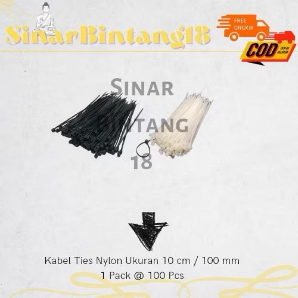 

Kabel Ties Nylon Ukuran 10 cm ( 1 Pack @ 100 pcs )