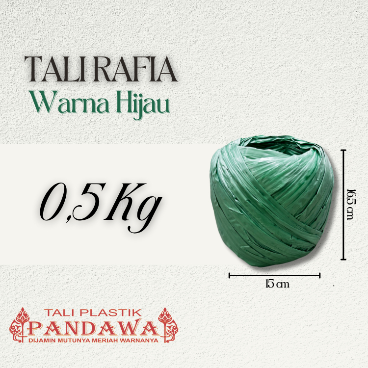

Tali Rafia Pandawa 0,5 Kg | Warna Merah, Biru, Hijau, Kuning | Tali Rafia Dof