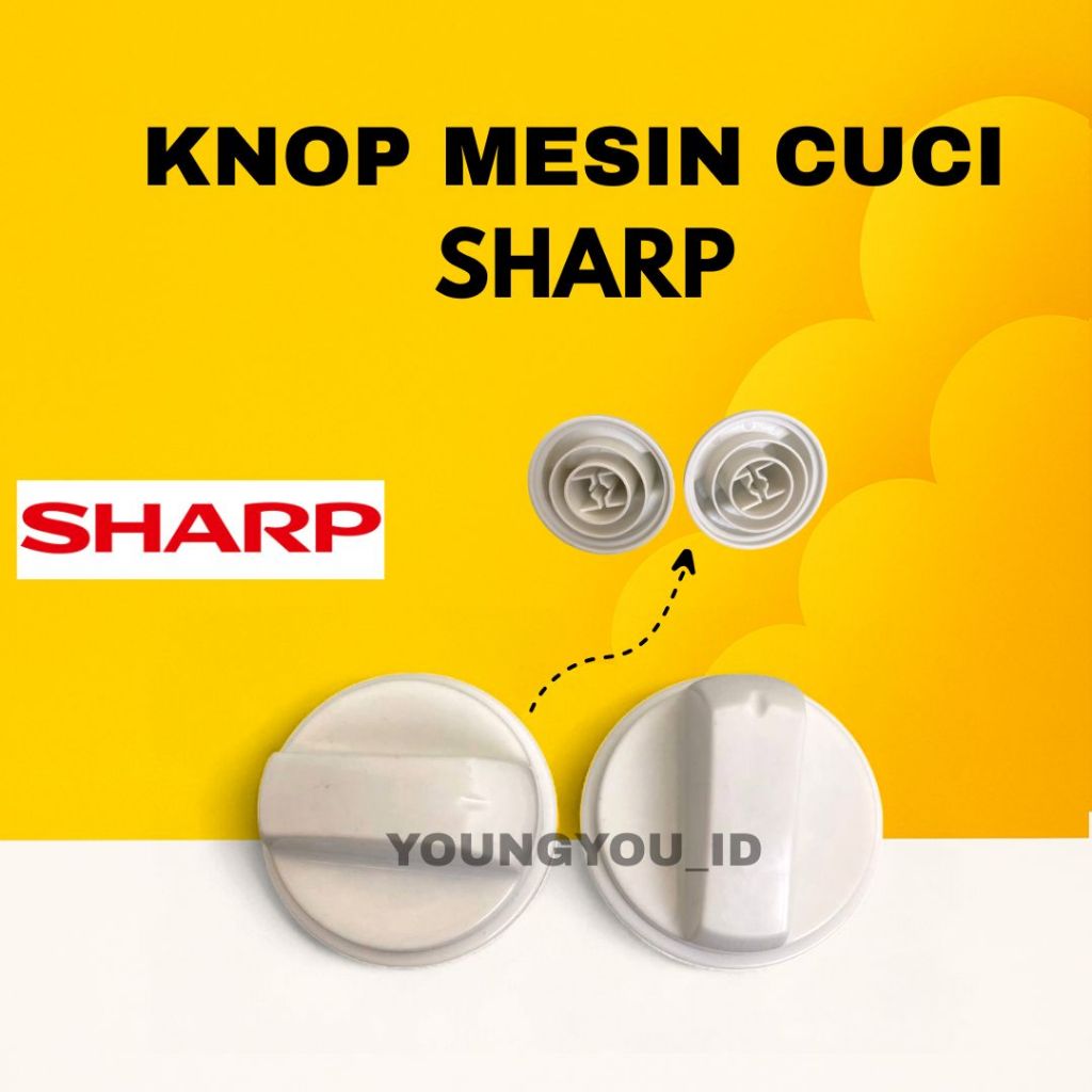 KNOP MESIN CUCI SHARP / KNOB PUTAR MESIN CUCI SHARP / TOMBOL PUTAR MESIN CUCI SHARP 2 TABUNG