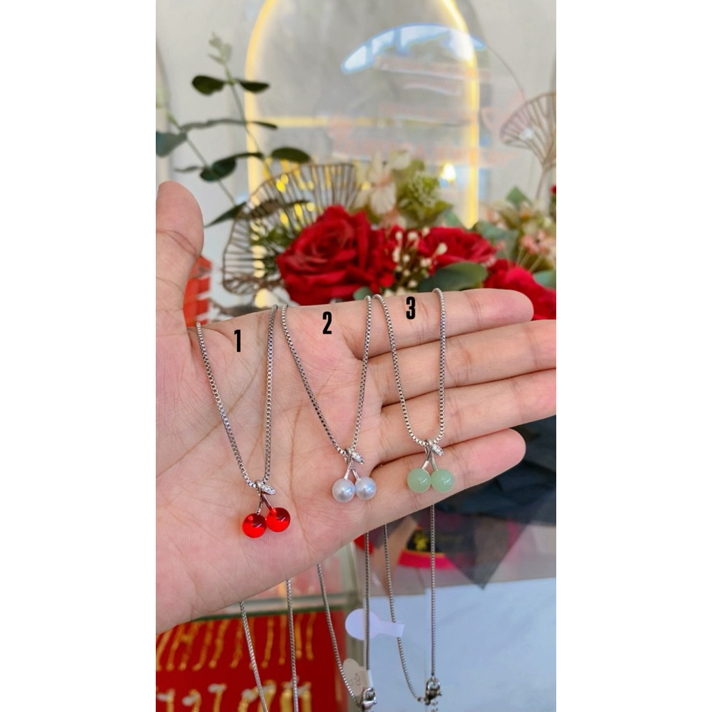 Kalung - Titanium - Warna Silver - Queensa Jewelry