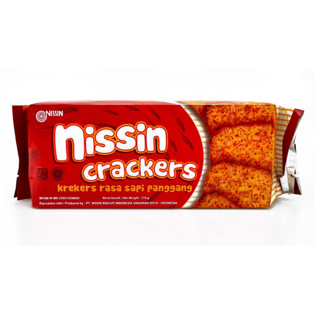 

NISSIN CRACKERS RASA SAPI PANGGANG BISKUIT NETTO 115 GR muraah