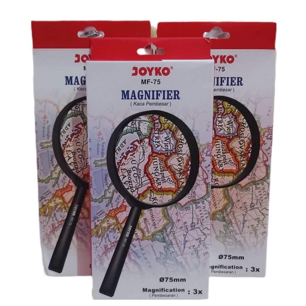 

Kaca pembesar Joyko ukuran 75mm (1 BIJI)