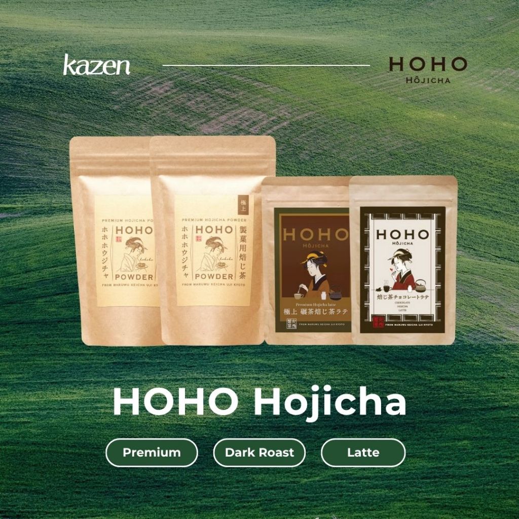 

[KAZEN] HOHO Hojicha – Premium / Dark Roast / Chocolate Latte – Roasted Tea Bubuk