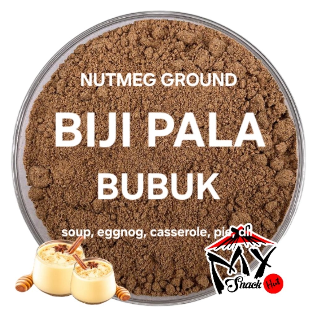 

BIJI PALA BUBUK 250GR SERBUK BUAH POLO KERING JAYFAL JAIFAL GROUND BUMBU MASAK ROU DOU KOU FEN 肉豆蔻粉