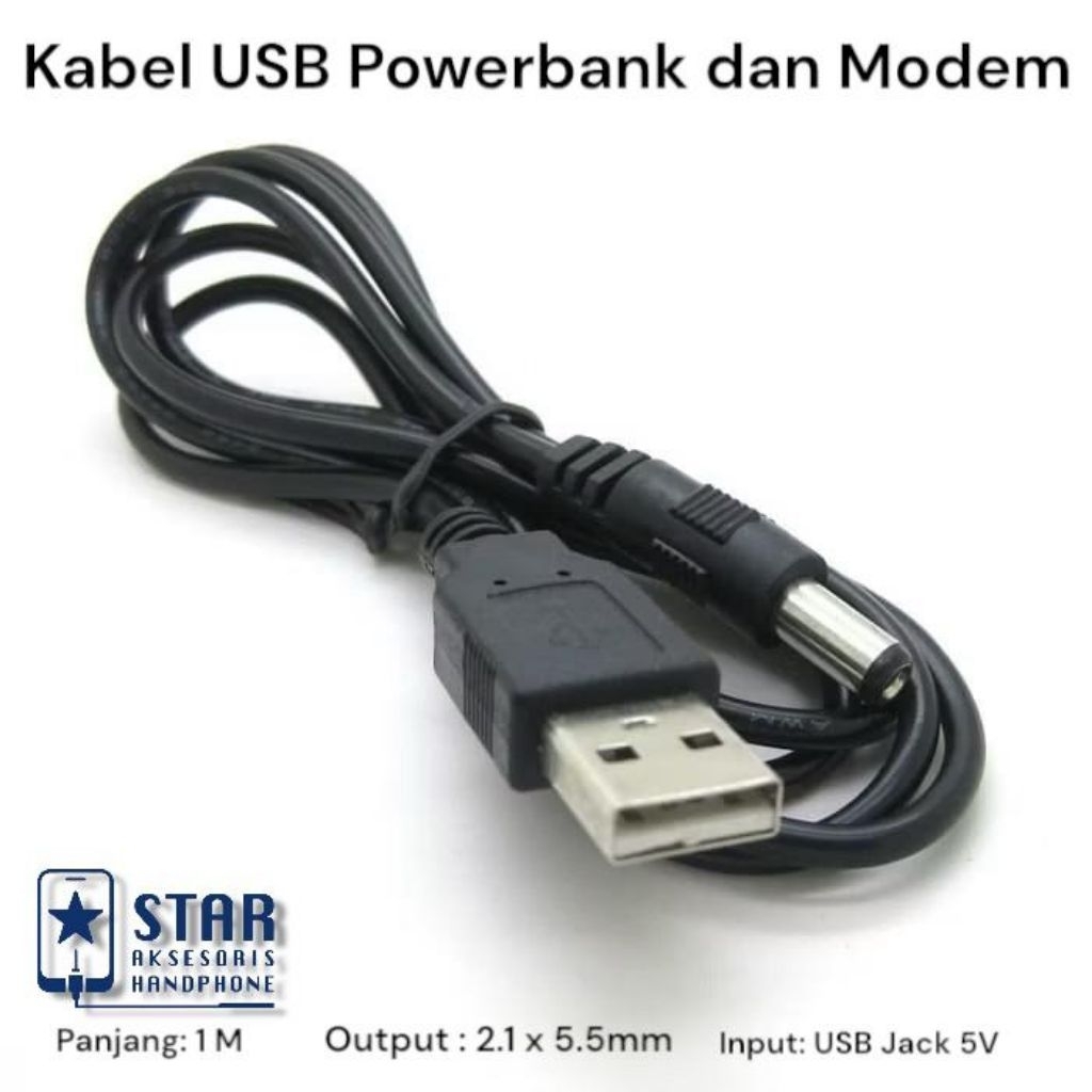 Kabel USB Powebank Kabel Modem Kabel Orbit Telkomsel USB Jack 5V