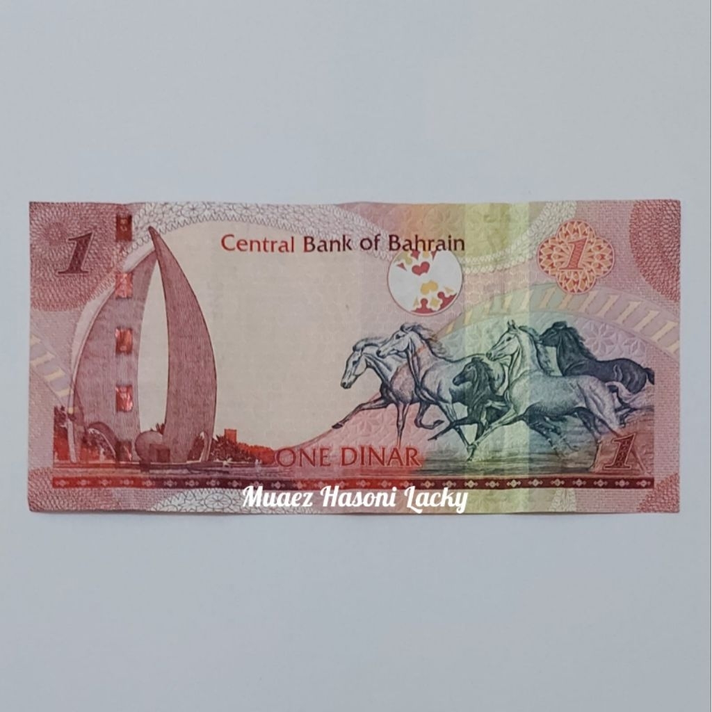 Bahrain Dinar Uang Asing Kuno 1 One Dinar