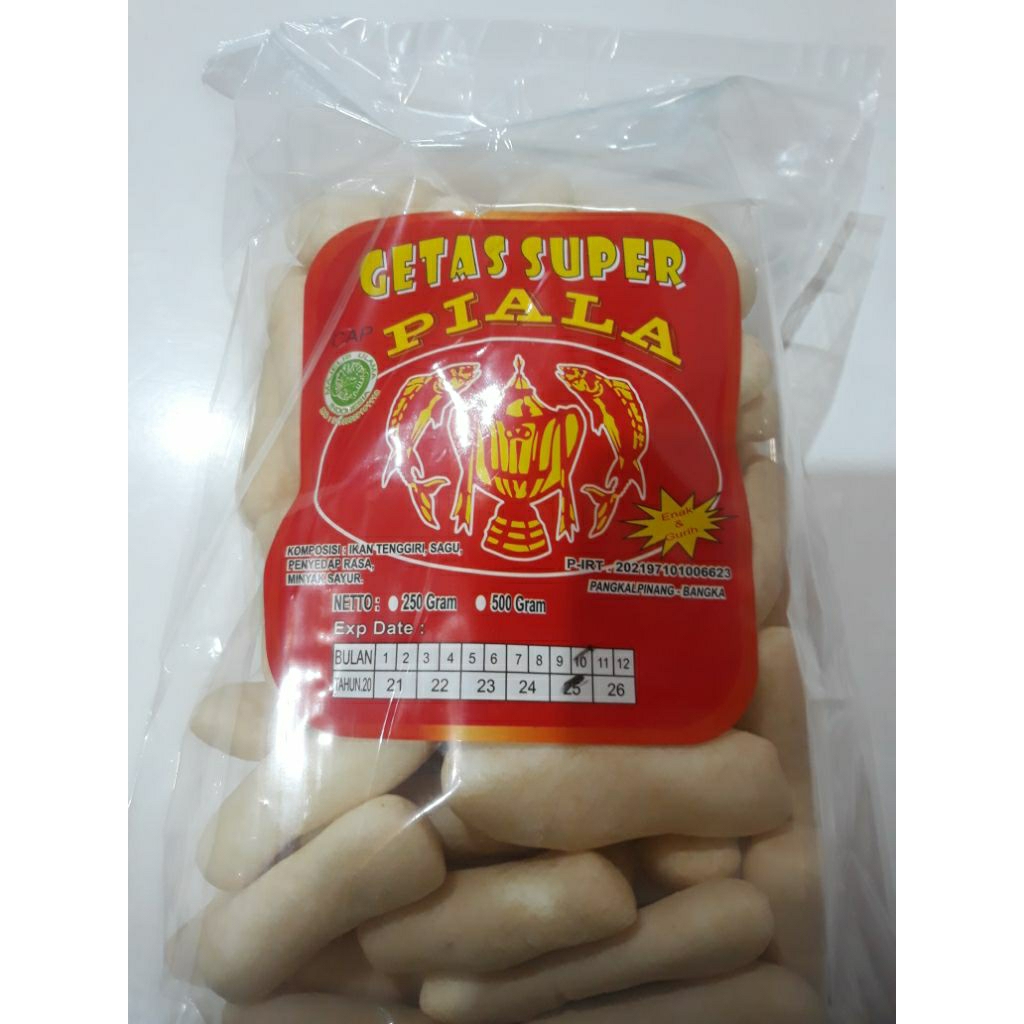

Kerupuk getas panjang tenggiri cap piala 250 gr